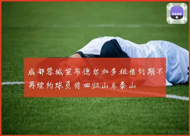 成都蓉城宣布德尔加多租借到期不再续约球员将回归山东泰山